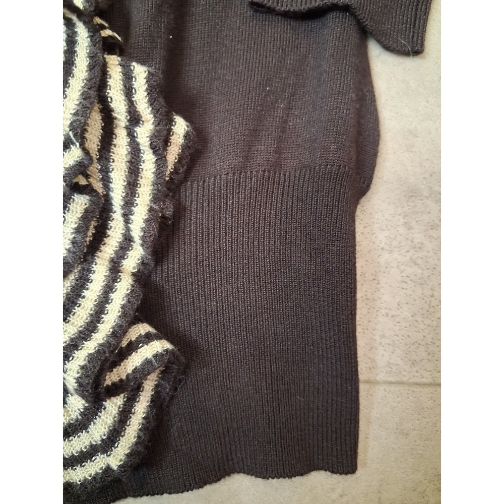 Ruffle Style Cardigan Women Size Large Zip Up Girly Old Money Work Wear - Picture 8 of 10